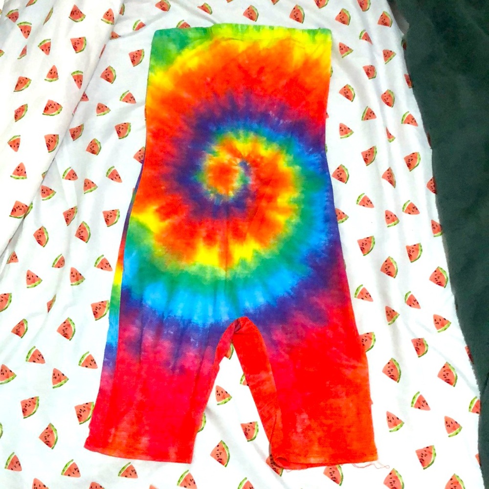Yellow Cabbage Tie Dye Romper